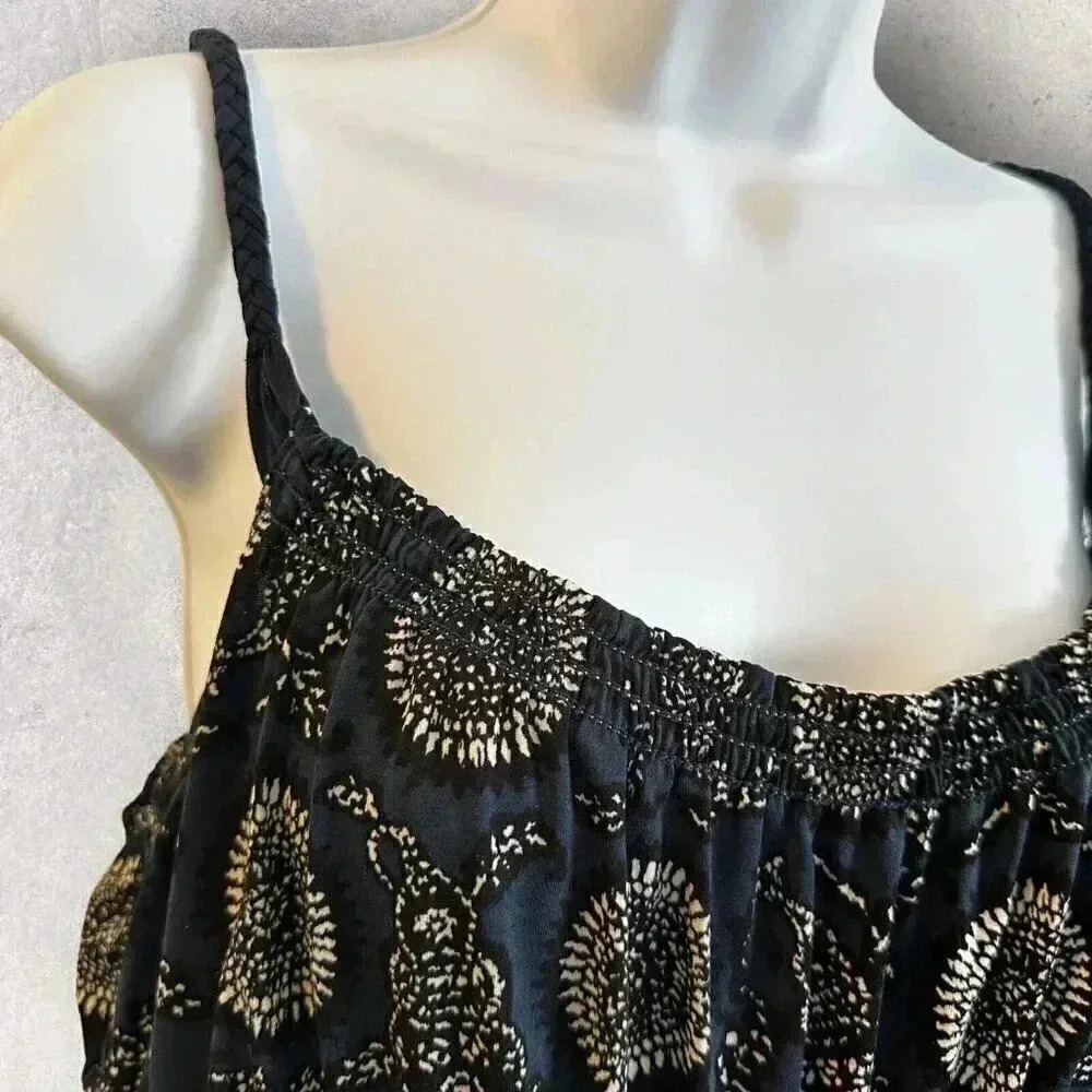 Max Studio dress Size Medium blue bandana print short sleeveless - Picture 5 of 11
